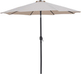 Fiji - Aluminum Patio Umbrella With Square Teak And Black Base
