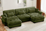 CLOUDIES 134" 3 Seater Sofa with 2 Ottomans
