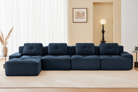 CORDELIA 153" 4-Seater Sofa with 1 Ottoman