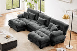 CLOUDIES 134" Sofa 3 Seater with 2 Ottoman