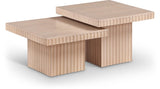 Spencer - 15" Oak Veneer 2 Piece Coffee Table