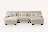 CLOUDIES 134" Sofa 3 Seater with 2 Ottoman