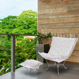 Indoor/Outdoor Puff Scroll Ottoman Syros Fog
