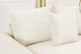 DESEO 92" Loveseat with 2 Ottomans