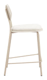 Zeal Counter Stool (Set of 4) Light Gray & Beige