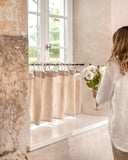 Cafe linen curtain with ties (1 pcs) in Natural