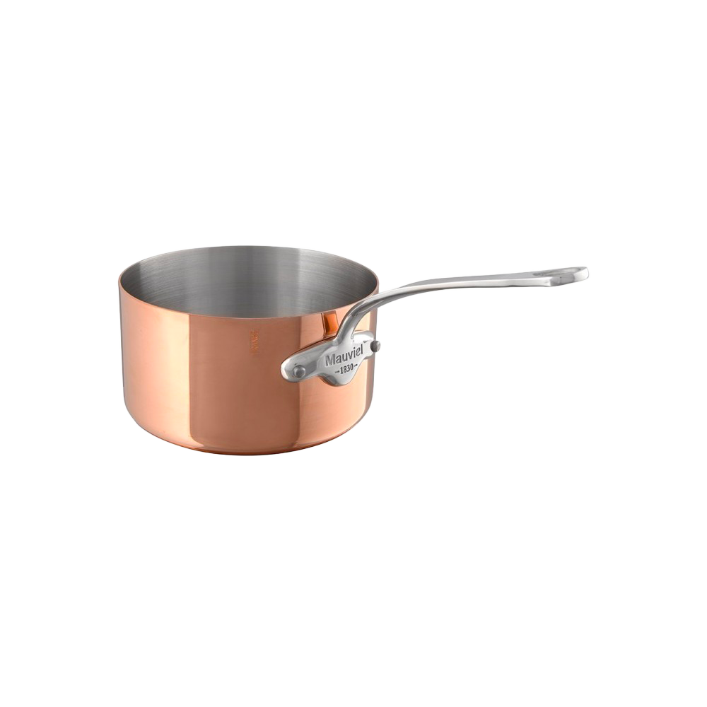 Mauviel M'Heritage 150 S Copper Sauce Pan With Cast Stainless Steel & Helper Handle, 3.4-Qt