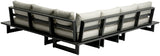 Maldives - 4 Piece Water Resistant Outdoor Patio Modular Sectional With Gray Base