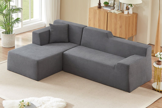 Livo 96" Corduroy Chaise Sofa