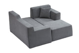 Livo 96" Corduroy Chaise Sofa