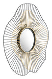 Comet Round Mirror Black & Gold