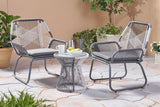 RAVON Outdoor 3 Piece Chat Set