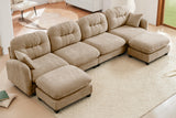 MOLLY 140" 4 Seater Sofa with 2 Ottomans