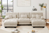 CLOUDIES 134" Sofa 3 Seater with 2 Ottoman