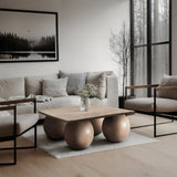 Fitch - Oak Veneer Coffee Table - 4 Legs