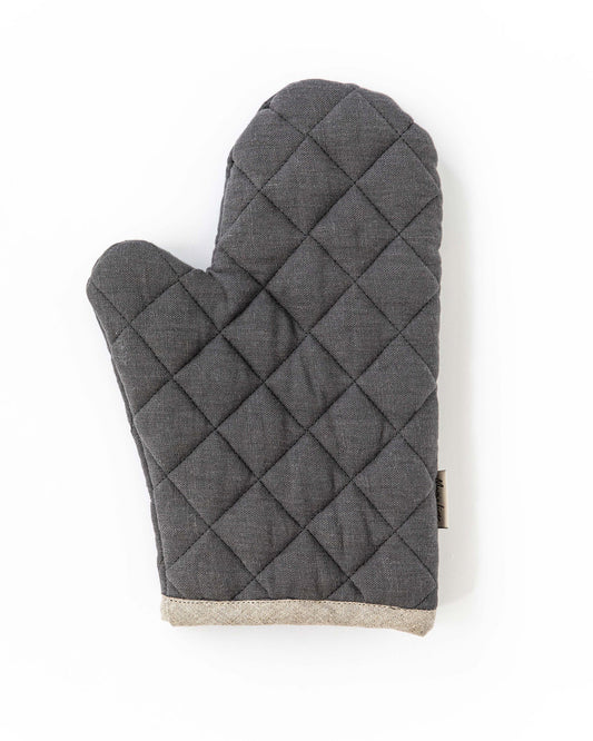 Linen oven mitt (1 pcs) in Charcoal gray