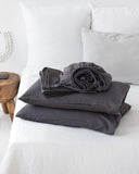 Charcoal gray linen sheet set (4 pcs)