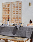 Charcoal gray linen napkin set of 2