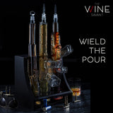 (UAE ONLY) Gun Whiskey Decanter - 3 Gun Decanter with Glass AR-15, AK-47 and Rifle - Gun Gifts for Men - Whiskey Decanter Set