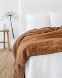 Cinnamon linen duvet cover set (3 pcs)
