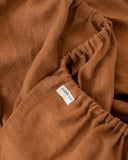 Cinnamon linen sheet set (4 pcs)