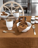Cinnamon Linen tablecloth