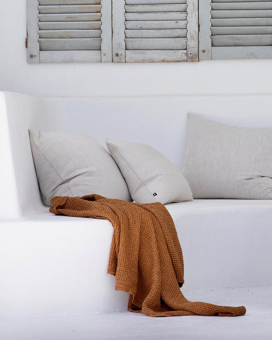 Waffle Bath Towel in Cinnamon