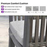 PURPLE LEAF Counter Stools Bar Stools Rattan Bar Stools Wicker Bar Chairs Woven Aluminum Barstools with Back and Cushions