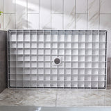 Alexander 60 in. L x 36 in. W Alcove Shower Pan Base with Center Drain in Glossy White Marine Acrylic