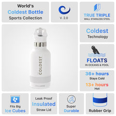 Sports Water Bottle Epic White