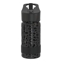 Water Bottle Black Leopard