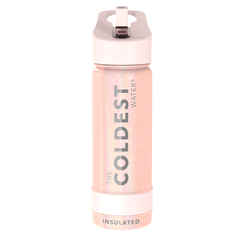 Sports Water Bottle Forever Pink Glitter