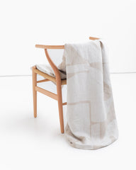 Contemporary pattern linen blanket