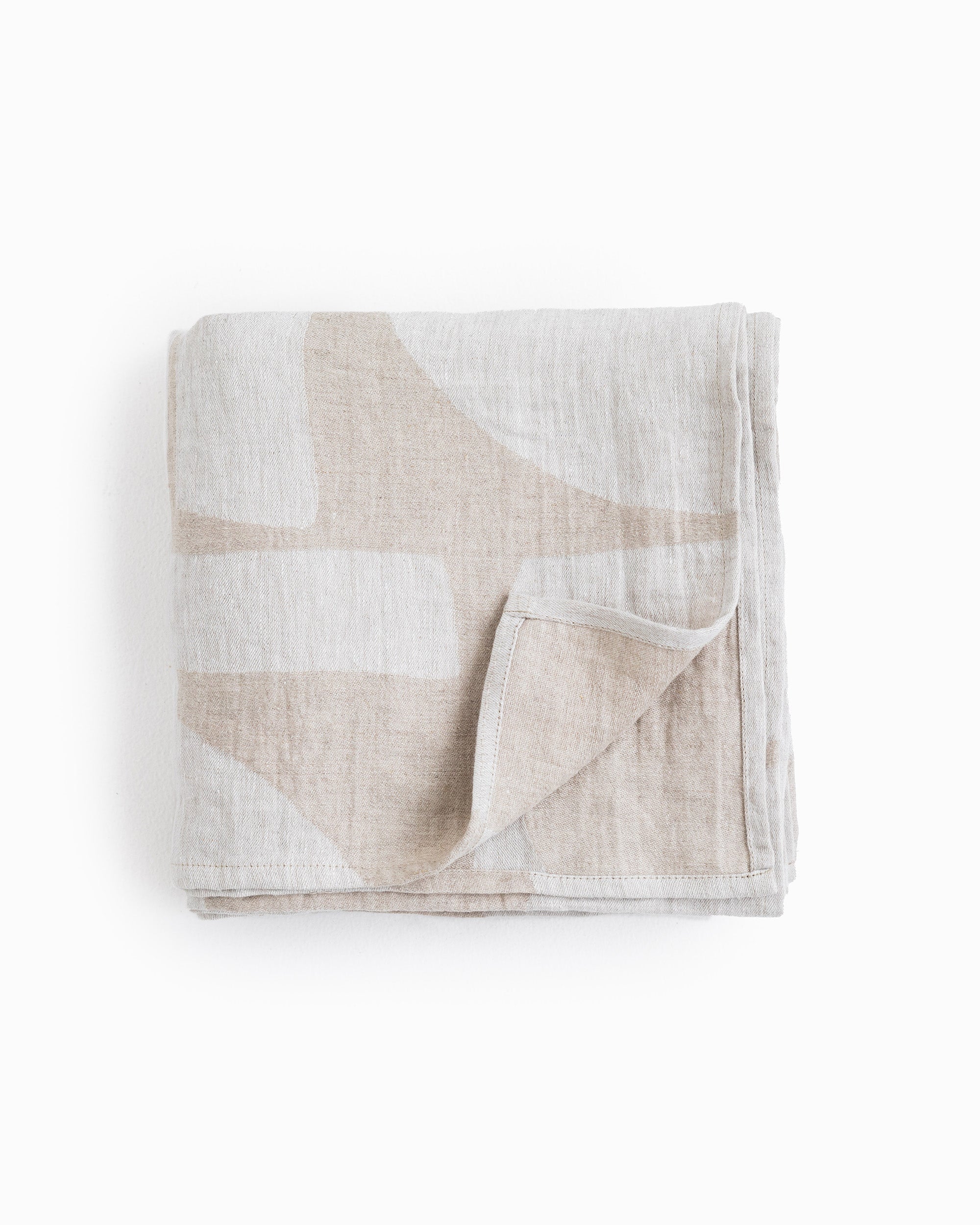 Contemporary pattern linen blanket