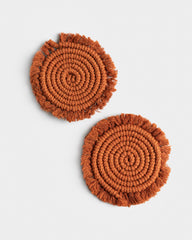 Rust coaster Crochet set of 2