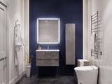 30 in. W x 20 in. H x 18 in. D Bath Vanity Set in Rich Gray with Vanity Top in White with White Basin and Mirror