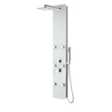 Rhaus Series 60 in. 6-Jetted Full Body Shower Panel with Heavy Rain Shower and Body Jets and Spray Wand in White