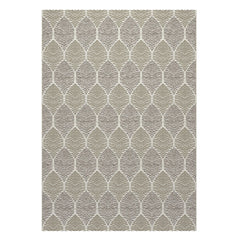 Foliage White Neutral Indoor Outdoor Polypropylene Area Rug 8x10