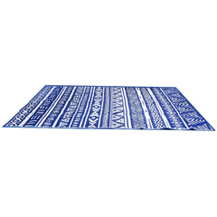 4.98x8FT Reversible Outdoor Rug Waterproof Mat with Storage Bag Portable Plastic Carpet