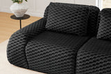 LAURENT 146" 4-Seater Sofa with 2 Ottomans