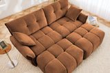 CHARLOTTE 78" 2-Seater Sofa with 2 Ottomans