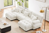 CLOUDIES 134" Sofa 3 Seater with 2 Ottoman