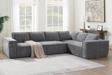 NOUVA 130" Chenille 6-Seater sofa