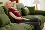 CLOUDIES 94" Loveseat with 2 Ottomans
