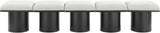 Pavilion - 5 Piece Modular Bench With Black Base