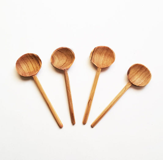 Olive Wood Coffee Spoon Set