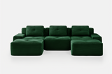 CORDELIA 117" 3-Seater Sofa with 2 Ottomans