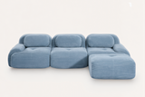 MIA 117'' 3-Seater Sofa with 1 Ottoman