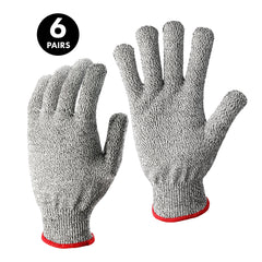 A6 Cut Resistant Gloves, Made in USA, Size L, 6 Pairs, 1026368