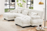 CLOUDIES 134" Sofa 3 Seater with 2 Ottoman